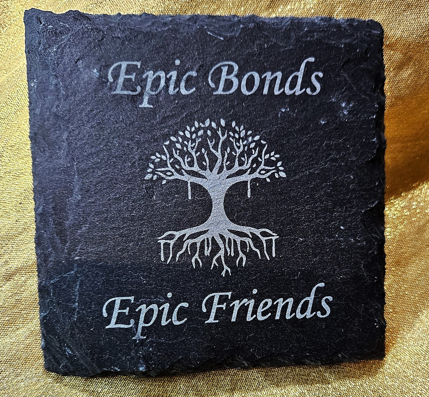 Square Stone Coaster and Cork Trivet Set